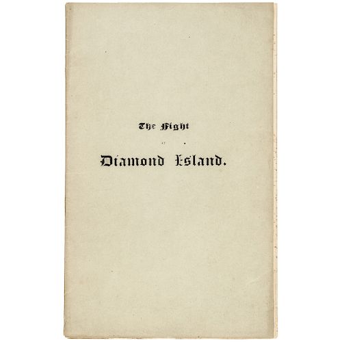 1872 First Edition THE FIGHT AT DIAMOND ISLAND Revolutionary War Battle