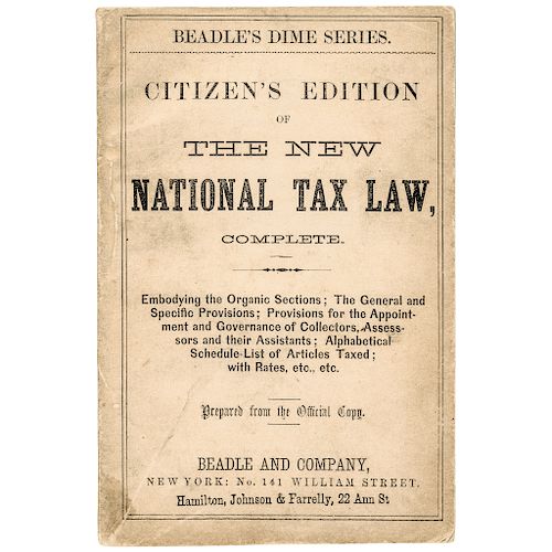1862 The Revenue Congressional Act of 1862 Funding the American Civil War