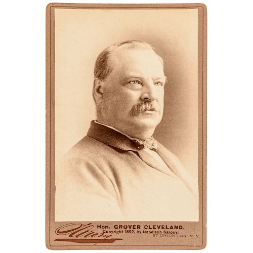1892 + 1903-Dated Pair of Grover Cleveland Cabinet Card Photographs