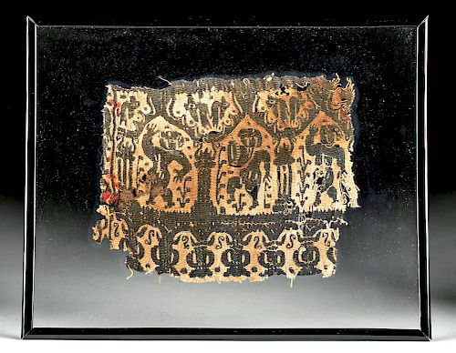 Egyptian Coptic Textile Fragment w/ Dancers