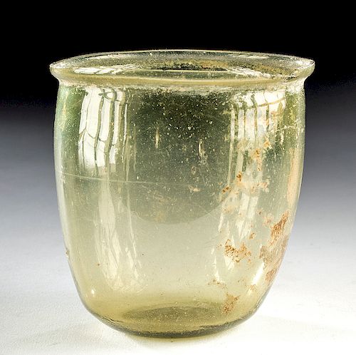 Roman Glass Cup - Yellow Hues & Translucent
