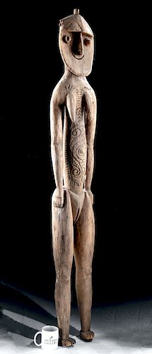 20th C. Papua New Guinea Kwoma Wood Ancestor Statue