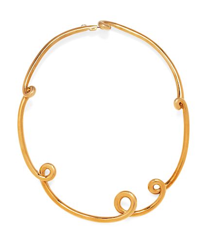 An 18 Karat Yellow Gold Collar Necklace, Angela Cummings, Circa 1990,