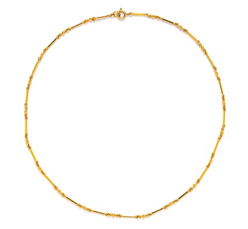 An 18 Karat Yellow Gold Link Chain,