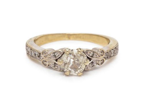 A White Gold and Diamond Ring,