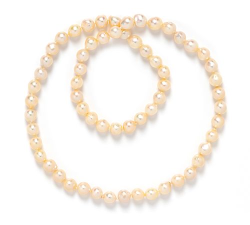 A Cultured Baroque Pearl Necklace,