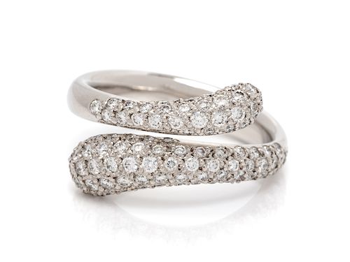 A Platinum and Diamond 'Teardrop' Ring, Elsa Peretti for Tiffany & Co., Spain,