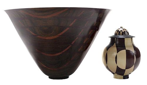 Michael Mode Bowl and Lidded Vase