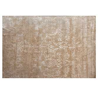Tapete India. Siglo XX. Elaborado en fibras de lana y seda de Bamboo. Marca Nourison. Dimensiones: 165 x 222 cm.