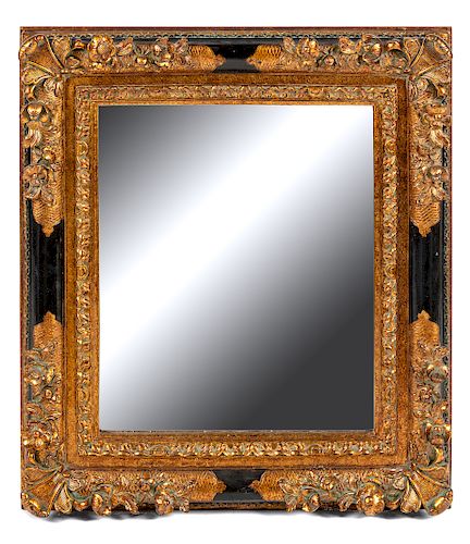 A Giltwood Mirror<br>Height 30 x width 34 inches.