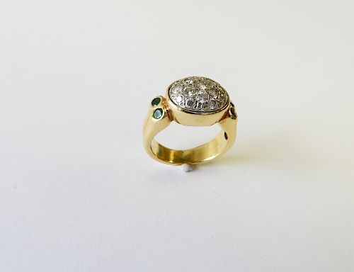18K and Pave Diamond Lady's Ring