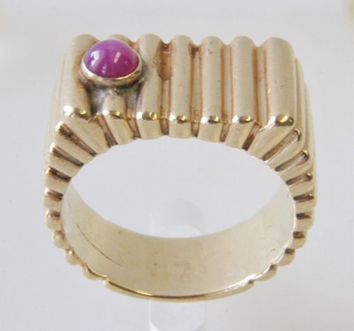 Art Deco Rigid Style 14K Ring
