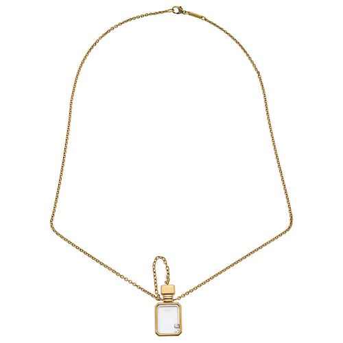 An 18K yellow gold necklace and CHOPARD diamond 18K yellow gold pendant.