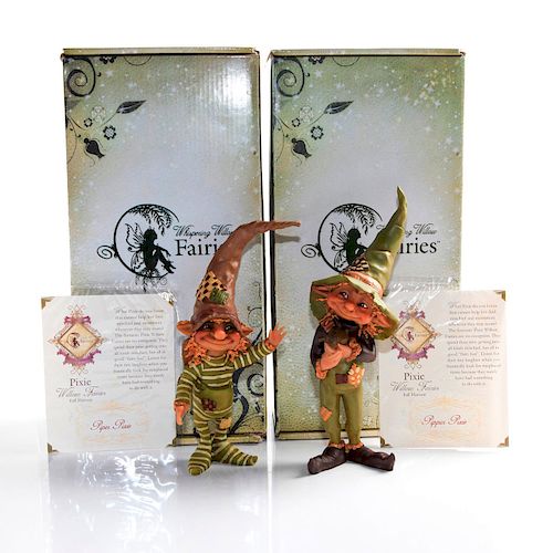 2 WHISPERING WILLOW FAIRY FIGURINES
