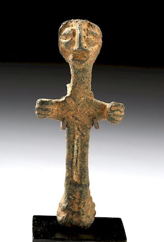 Anatolian Syro Hittite Copper Standing Idol Figure