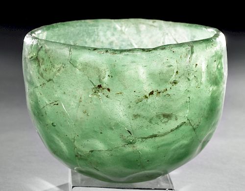 Sassanian Glass Cup w/ Faceted Adornments