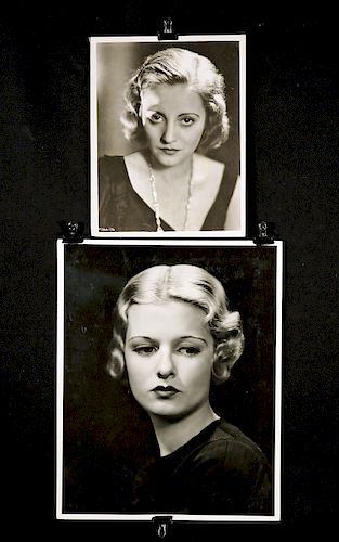 Lot of 2 Early 20th C Photographs of Hollywood Starlets
