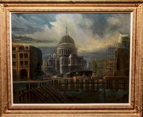 K. G. Somers-Yeates "St Paul's" Oil on Canvas