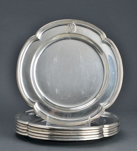 Hawksworth Eyre & Co. Silver Place Plates, 6
