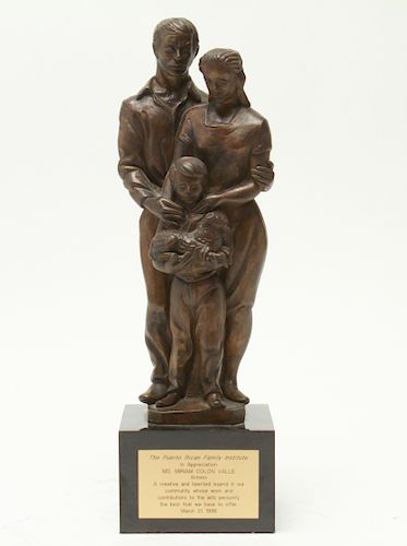 Jose Buscaglia Bronze "Family" Sculpture