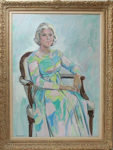 Sybil Goldsmith "Portrait of a Seated Woman" Oil