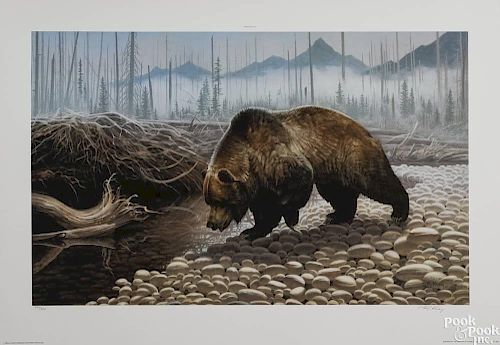 Five Robert Kray limited edition signed lithographs, 1989, Silvertip's Pool, 396 through 399