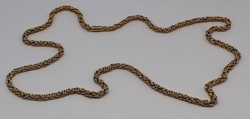 JEWELRY. Byzantine Link 18kt Gold Necklace.