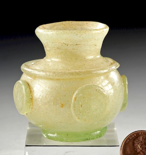 Petite Sassanian Glass Jar w/ Applied Dots