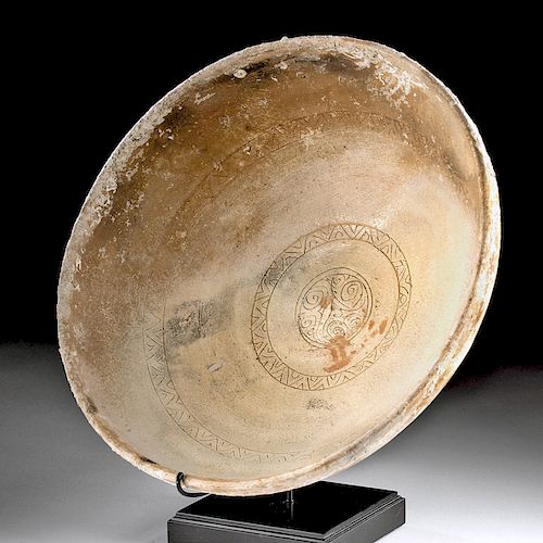Large Byzantine Pottery Bowl w/ Sgraffito - Sea Find