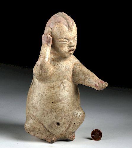 Olmec Pottery Baby Figure w/ Dance-like Pose