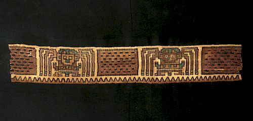 Mochica Belt Fragment with Medusa-like Figures