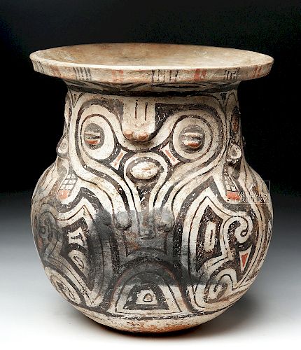 Marajoara Ceramic Vessel - Woman / Owl Figures -TL Test