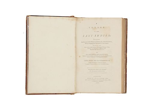 San Bartolomeo, Paolino da - Reinhold Foster, John. A Voyage to the East Indies... London, 1800.