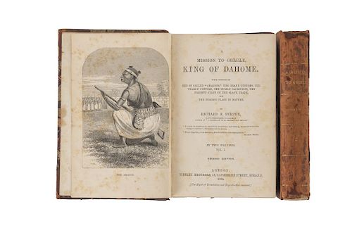 Burton, Richard Francis. A Mission To Gelele, King of Dahome... London, 1864. Piezas: 2.
