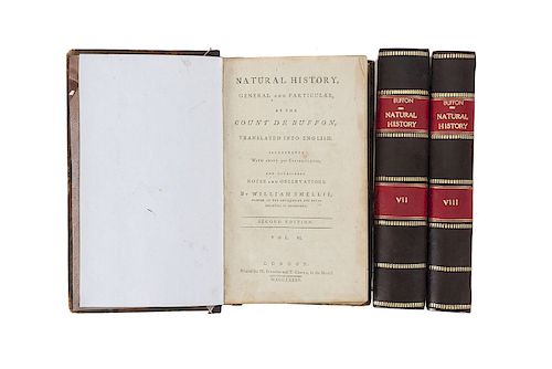Conde de Buffon - Smellie, William. Natural History, General and Particular. London, 1785. Tomos: VI, VII, VIII. Piezas: 3.