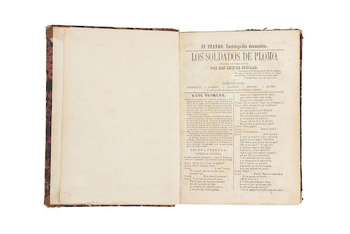 El Teatro. Enciclopedia Drámatica. México: Imprenta de Juan Nepomuceno del Valle, 1869 - 1870. Contiene 22 obras de teatro.