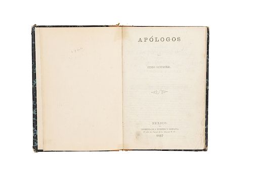 Santacilia, Pedro. Apólogos. México: Imprenta de J. Fuentes y Compañía, 1867.