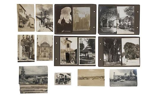 Vistas y Paisajes de Puebla, Cuernavaca, Teotihuacan, San Miguel de Allende, Ciudad de México... Fotopostales. México, ca 1950. Pzas:61