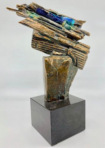 Edris Eckardt Bronze and Glass Sculpture