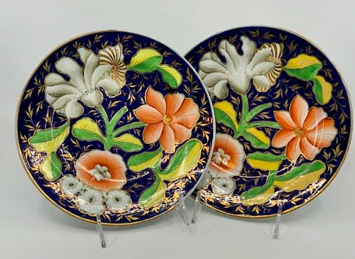 Pair of Early Coalport Ceramic Plates, c.1800