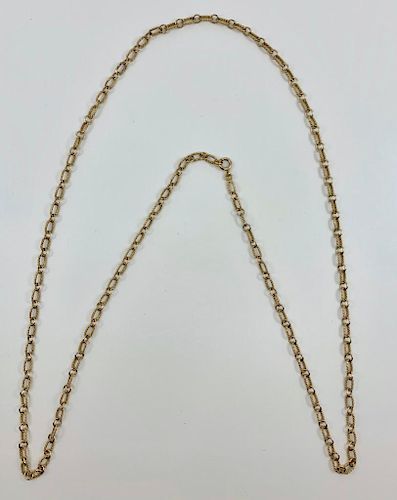 9K Yellow Gold Open Link Necklace