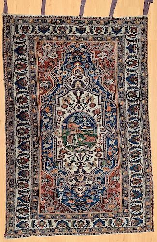 Armenian Adam and Eve Carpet, Antique