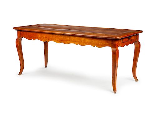 A French Provincial Fruitwood Farm Table