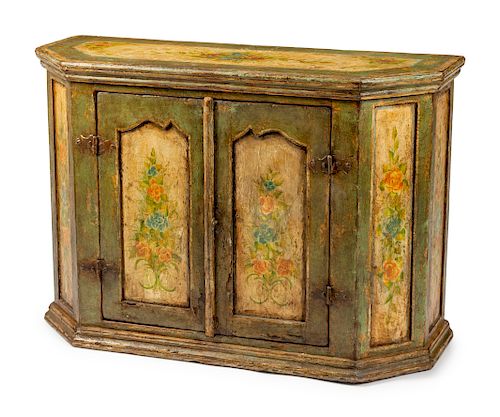 An Italian Painted Cabinet 19th Century
