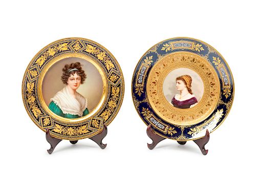 Two Vienna Porcelain Cabinet Plates