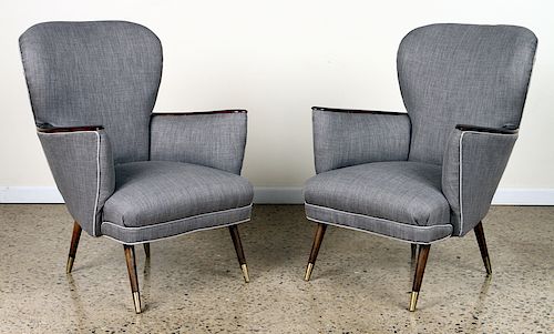 PAIR MID CENTURY MODERN OCCASIONAL CHAIRS C.1950