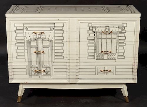 FORNASETTI STYLE 6 DRAWER COMMODE 1960