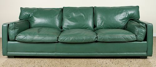 JACQUES ADNET STYLE LEATHER SOFA CIRCA 1950
