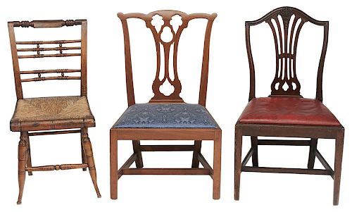 Group of Three Period Side Chairs
