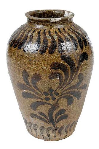 Korean Decorated Stoneware Vase